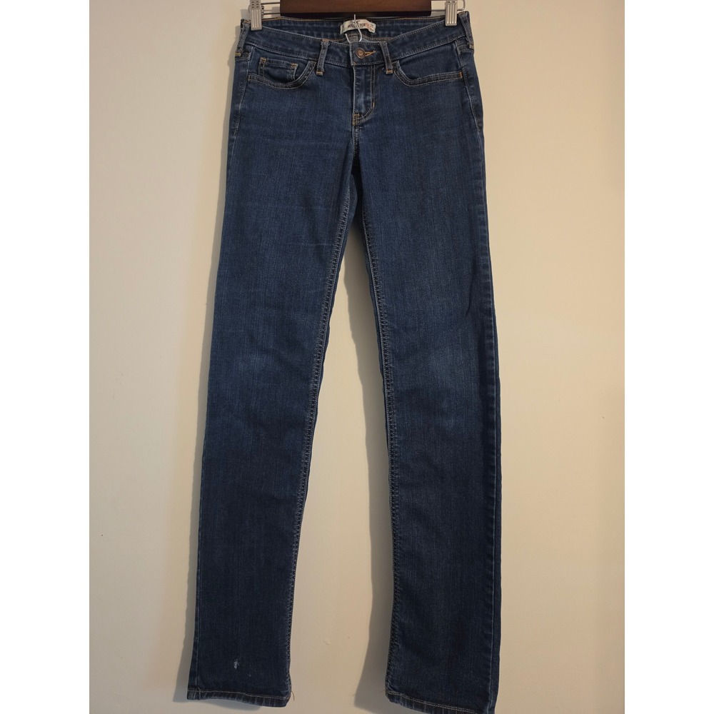 Y2K Hollister Skinny Jeans Women 3L 26x34 Blue Cotton Low Rise Dark Wash Classic